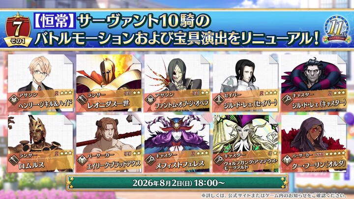 【FGO·1080P】Ulang Tahun ke-11·Kostum Modifikasi Para Servant Ini
