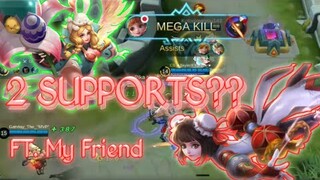 2 Supports!? // Mobile Legends Bang Bang // Angela & Refaela // FT. My Friend // SkylerY Yanime
