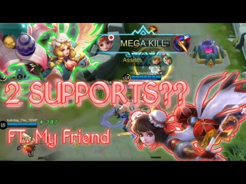 2 Supports!? // Mobile Legends Bang Bang // Angela & Refaela // FT. My Friend // SkylerY Yanime