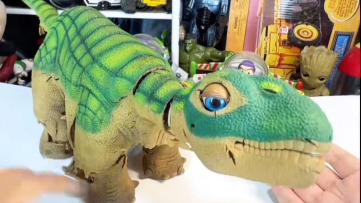 Found a (damaged version of Pleo, an intelligent robotic dinosaur) at a street stall—brought it home