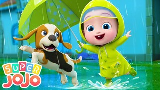 Rain Rain Go Away | Sing Along | HOT Song | Super JoJo - Nursery Rhymes | Playtime with Friends