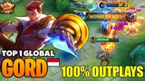 100% OUTPLAYS!! TOP 1 GORD CARRY THE GAME - Build Top 1 Global Gord - Mobile Legends [MLBB]