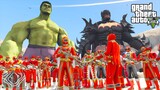 GTA 5 Mod - 500 Siêu Nhân Đỏ Đội Trưởng Thu Phục Batman Demon Siêu To Khổng Lồ