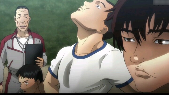 The strongest high school student on earth, Baki, failed the physical fitness test