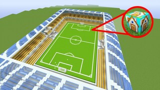 มายคราฟ วิธีสร้างสนามฟุตบอลที่ใหญ่ที่สุดในมายคราฟ โดยใช้บล็อกเดียว! ในมายคราฟ