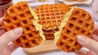 Seri Makanan Emiko Ffujio】🧇Gypsum Waffle🧇Waffle Perancis yang retak tanah liat