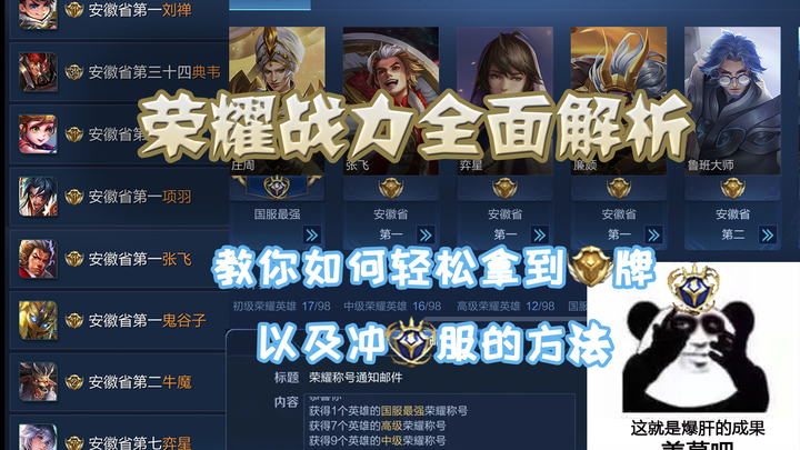 Phân tích toàn diện sức mạnh chiến đấu của Honor of Kings: Hướng dẫn bạn dễ dàng kiếm huy hiệu, có t