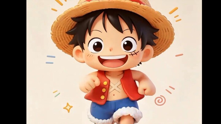 drawing Luffy chibi into 3d