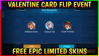 FREE EPIC LIMITED SKINS! VALENTINE CARD FLIP EVENT!! - MLBB