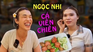 Ngọc Nhi cá viên chiên ghé thăm Ty Thy Vlog Gỏi đu đủ