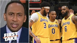 FIRST TAKE | Stephen A. claims the Lakers are the title favorites with trio LeBron-Davis-Westbrook