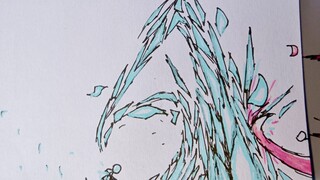 【火柴人手翻画】近1000张纸演示上二童磨战