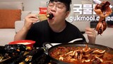 먹방창배 매운해물국물닭발 꼬마김밥 계란찜까지 스트레스 풀러오세요 spicy gukmool dagbal mukbang Legend koreanfood eatingshow realso