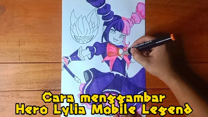 Cara Mudah Menggambar Hero Lylia | Mobile Legend