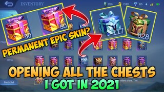 OPENING ALL THE CHESTS I GOT IN 2021 - MOBILE LEGENDS BANG BANG