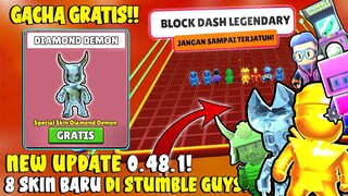 NEW UPDATE STUMBLE GUYS 0.48.1! SKIN SPECIAL DIAMOND DEMON GRATIS & 7 SKIN BARU!! - Stumble Guys