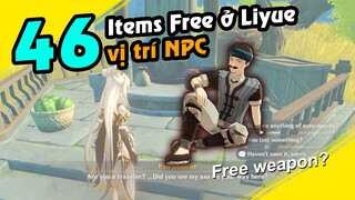 46 NPC ở Liyue | Item Free ở Liyue | Genshin Impact
