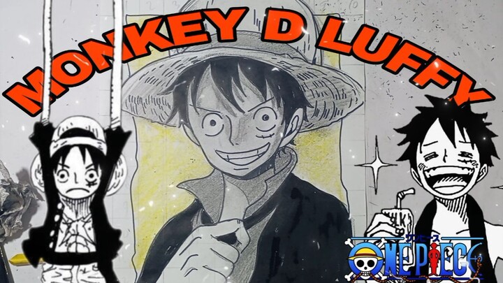 menggambar luffy
