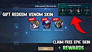 GIFT FREE VENOM PERMANENT SKIN AND MORE REWARDS! LEGIT! NEW EVENT 2022 | MOBILE LEGENDS 2022