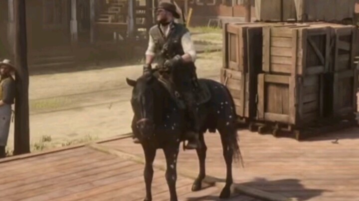 When you scale the horse in Red Dead Redemption down small enough...