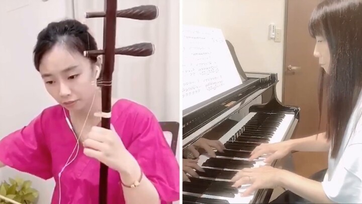 [Erhu & Piano] "InuYasha" movie theme song "Yearning Across Time and Space" by Yukiko Isomura & Zhou