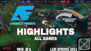 Highlight AF vs HLE (All Game) LCK Mùa Xuân 2021 | LCK Spring 2021 | Afreeca Freecs vs Hanwha LE