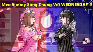Mèo Simmy VS Wednesday Thử Thách Xây Nhà Siêu KINH DỊ Trong Minecraft
