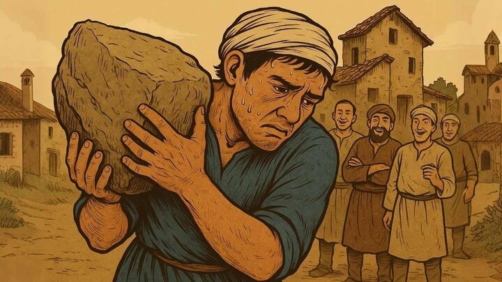 حكاية الرجل حمال الحجر الذي سخرت منه قريته فأراه الله عجبا قصة مؤثرة من التراث العربي