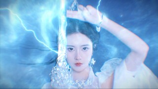 The pure green screen Lu Xueqi dancing with a sword under the moon, which took several months to sho