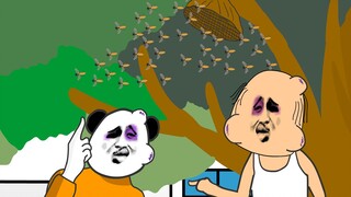 小时候，大表哥利用蜂巢对付老光棍，效果真不错