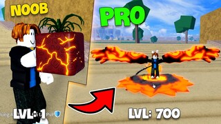 Blox Fruit - Tôi Hủy Diệt Sea 1 với trái Dung Nham (level 1 to 700 in roblox)