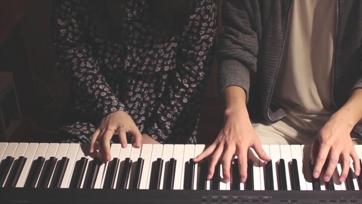 [InuYasha Theme Song OST Thoughts Traveling Through Time] Playing Bella & Lucas with Four Hands