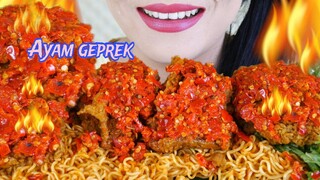 AYAM GEPREK DAN INDOMIE GORENG | EATING SOUNDS