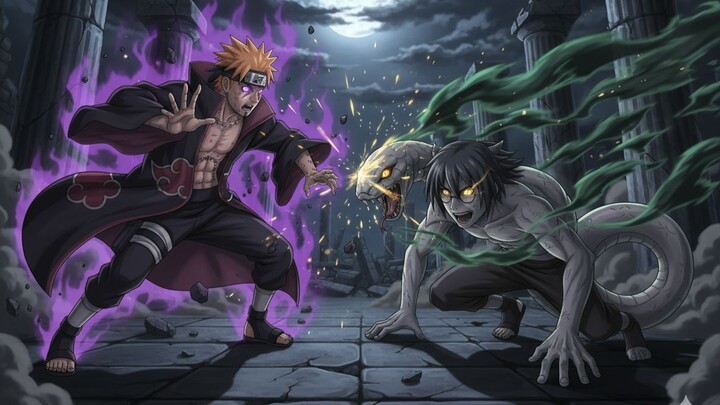 KABUTO SAGE MODE VS PAIN!