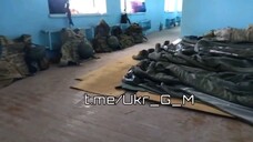 Ukrainian soldiers taking position in a school