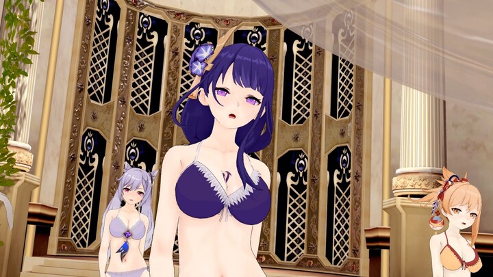 Swimsuit Genshin Impact Girls Group, See if your wife is there [Genshin Impact MMD]