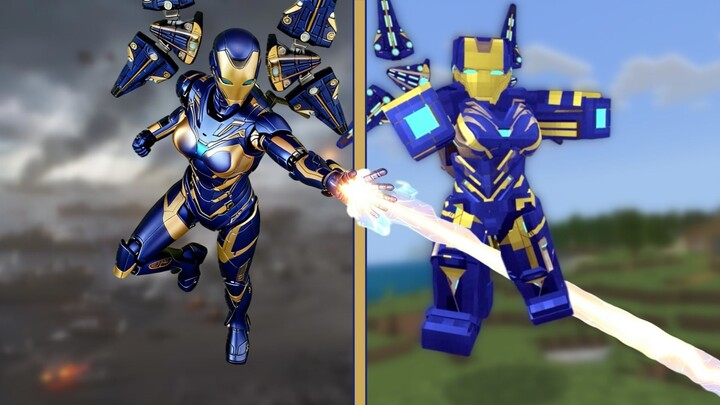 Female Iron Man? Slaughters the Ender Dragon in seconds!