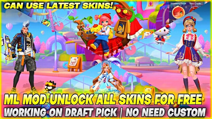 ML MOD UNLOCK ALL SKINS - WORKING ON DRAFT PICK & NO KEY NEEDED | MELISSA PATCH | MLBB