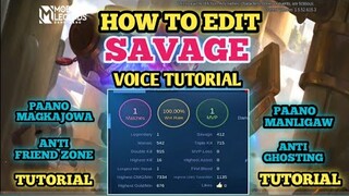 How To Edit Savage | Voice Tutorial Fast Way Beatrix Patch