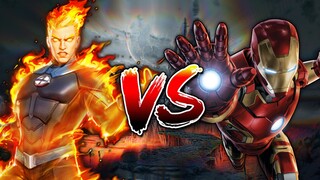 HUMAN TORCH VS IRON MAN | MARVEL SUPER WAR | HUMAN TORCH SKILL EXPLAI