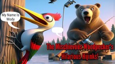 The Mischievous Woodpecker's Hilarious Hijinks - Children story