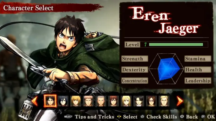 Attack on Titan All Characters [PS Vita]