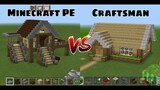 Minecraft PE VS Craftsman: Building Craft - Survival House [Building Battle]