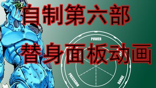Animasi panel stand-in keenam JOJO buatan sendiri [Grup Protagonis]
