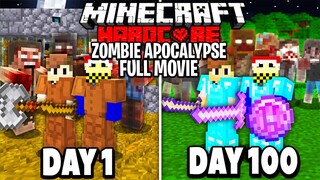 We Survived 100 Days in a HARDCORE Zombie Apocalypse... [FULL MOVIE]