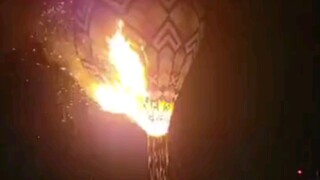 balloon catches fire (brazil)