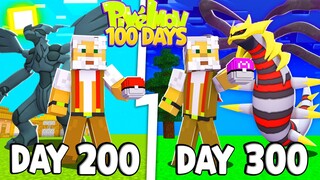 Tóm Tắt 300 Ngày Minecraft Pixelmon Sinh Tồn Siêu Khó Triêu Hồi Pokemon !!