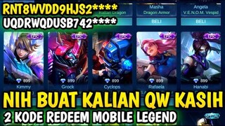 2 KODE REDEEM MOBILE LEGEND - SIAPA TAU DAPAT DIAMOND APA SKIN