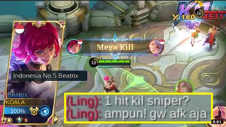 DAMAGE GA NGOTAK SNIPER BEATRIK ONE SHOOT ONE KILL!!!