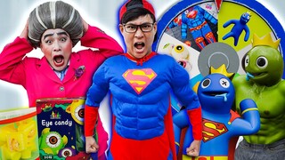 SUPERHERO's Story Challenge | Nick VS Team Bad Guy Roblox Rainbow Friends | Scary Teacher 3D IRL